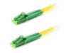 Picture of LC/APC to LC/APC Duplex Fiber Optic Patch Cable - Singlemode 9/125µm OS2 - 3mm Yellow PVC Rated - 3 Meters in Total Length