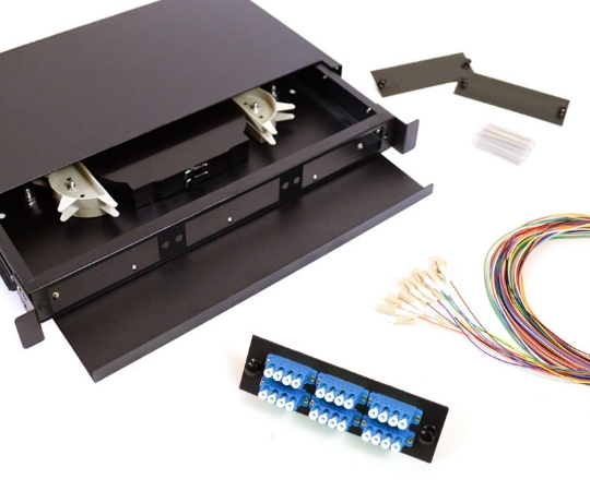 Picture of 24 Fiber LC 9/125 1U Splicing Patch Panel Kit