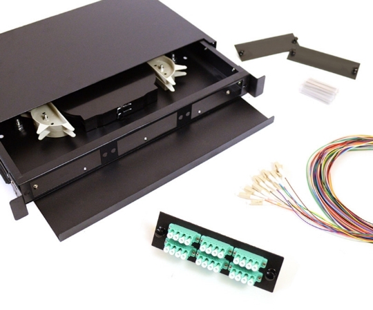 Picture of 24 Fiber LC OM3 50/125 1U Splicing Patch Panel Kit