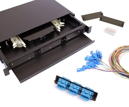 Picture of 24 Fiber SC 9/125 1U Splicing Patch Panel Kit