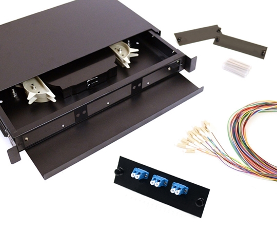 Picture of 6 Fiber LC 9/125 1U Splicing Patch Panel Kit