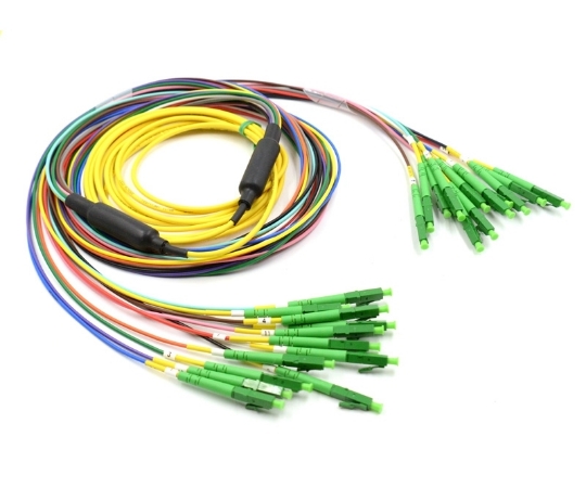Picture of 92ft, 12 LC/APC to 12 LC/APC Single-mode OS2 9/125 Double Fanout Cable