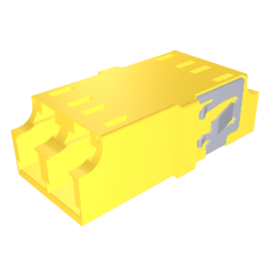 Picture of Keyed LC Duplex Adapter - Yellow